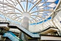 Interior of Glass Dome Roof of Shopping Center Mall Royalty Free Stock Photo