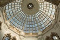 Interior of glass dome roof at Tate Gallery, London, England Royalty Free Stock Photo