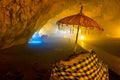 Interior of the Goa Giri Putri Hindu temple Royalty Free Stock Photo