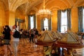 Interior of Golden Living Room of Empress Maria Alexandrovna, wife of Emperor Alexander II in Winter palace State Hermitage