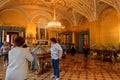 Interior of Golden Living Room of Empress Maria Alexandrovna, wife of Emperor Alexander II in Winter palace State Hermitage