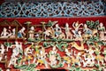 Interior of the golden Shwezigon Pagoda or Shwezigon Paya in Bagan, Myanmar Royalty Free Stock Photo