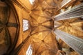 Interior of the gothic Barcelona Cathedral Spain Royalty Free Stock Photo