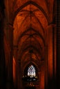 Interior of the gothic Cathedral in Barcelona Royalty Free Stock Photo