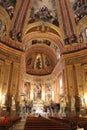 Beautiful architecture. Gothic cathedral of Madrid, Spain.