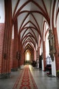 The interior of the Gothic St Elizabeth church in Wroclaw