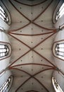 The interior of the Gothic St Elizabeth church in Wroclaw