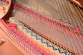 Compenents inside a grand piano Royalty Free Stock Photo