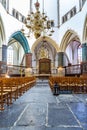 Interior with the grave of Frans Hals in the Saint Bavo Church in Haarlem in the Netherlands Royalty Free Stock Photo
