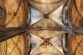 Interior of the gothic Barcelona Cathedral Spain Royalty Free Stock Photo