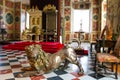 Interior of the Great Hall of Rosenborg Castle in Copenhagen, Denmark Royalty Free Stock Photo