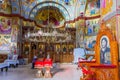 Interior of the Greek Orthodox Church of the Twelve Apostles in Capernaum by the Sea of Galilee Lake Tiberias, Israel, Middle Royalty Free Stock Photo