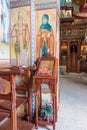 Interior of Greek Orthodox monastery of twelve apostles in Caper Royalty Free Stock Photo