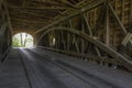 Interior of Guilford Covered Bridge in Indiana, United States Royalty Free Stock Photo