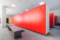 Interior of gym locker room