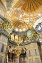 Interior of Hagia Sofia on Agoust 20, 2013 in Istanbul, Turkey.