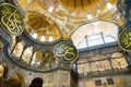Interior of Hagia Sofia in Istanbul, Turkey.