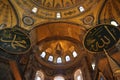 Interior of the Hagia Sophia - also called Aya Sophia, in Istanbul, Turkey Royalty Free Stock Photo