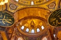 The interior of Hagia Sophia, Ayasofya, Istanbul, Turkey. Royalty Free Stock Photo