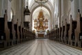 Interior of the hall of the ancient dominican church