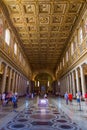 Interior hall of the Basilica of Santa Maria Maggiore, in Rome, Italy Royalty Free Stock Photo