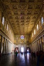 Interior hall of the Basilica of Santa Maria Maggiore, in Rome, Italy Royalty Free Stock Photo