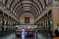 Interior hall of historic Saigon Central Post Office building Royalty Free Stock Photo