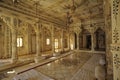 Interior of a hall of the memorial of Madhav Rav Scindhia in Marble