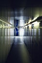 Interior hallway to aircraft door