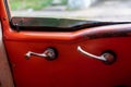 Interior handle of an old car in Havana. Cuba. Royalty Free Stock Photo