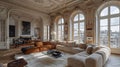 The interior of a Haussmannian apartment in Paris.