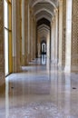 Interior Hazrat Sultan Mosque - long corridor arches. Astana. Republic of Kazakhstan