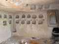 Interior of a historic cave dwelling in Cappadocia, Goreme, Turkey Royalty Free Stock Photo