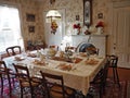 Dining room in General Vallejo`s house in Sonoma, California Royalty Free Stock Photo