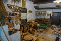 Interior of a historic hut in an open-air museum Royalty Free Stock Photo