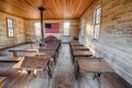 Interior of the historic one-room School in Dothan, Alabama Royalty Free Stock Photo