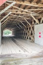 The Interior of the Historic Roseman Covered Bridge, Winterset, Madison County, Iowa, USA Royalty Free Stock Photo