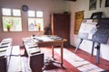 Interior of historical school in open air musem in Stara Lubovna Royalty Free Stock Photo