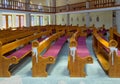 Interior of Holy Spirit Catholic Church of Heviz town, Hungary Royalty Free Stock Photo