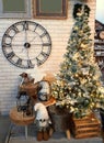 Interior of home articles shop with Christmas decorations