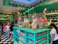 The interior of Honeydukes Sweet Shop themed rom the Harry Potter movies