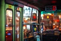 Interior of a Hong Kong public light bus