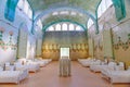 Interior of Hospital of the Holy Cross and Saint Paul Hospital de la Santa Creu i Sant Pau by DomÃÂ¨nech in Barcelona Royalty Free Stock Photo