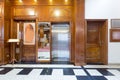 Interior of a hotel lobby with elevator Royalty Free Stock Photo