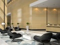 Interior of a hotel reception 3D illustration Royalty Free Stock Photo