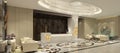 Interior of hotel reception hall 3D illustration