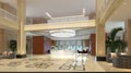 Interior of hotel reception hall 3D illustration Royalty Free Stock Photo