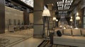 Interior of hotel reception hall 3D illustration Royalty Free Stock Photo