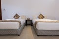 Interior of hotel room - two bed Royalty Free Stock Photo