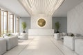 Interior of hotel and spa reception 3D illustration Royalty Free Stock Photo